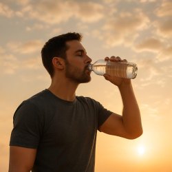 A man drinking water Meme Template