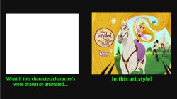 What if Character Drawn in Tangled The Series Style Meme Template