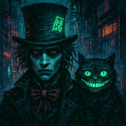 the mad hatter and the Cheshire cat Meme Template