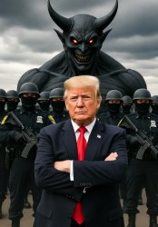 Trump Secret Police Stormtroops ICE Satan Evil Lucifer Meme Template