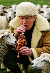 Donald Trump sheeple sheep sheepskin hat Meme Template