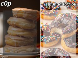 c0p + immaddoxyou donuts temp Meme Template