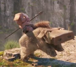 Piglin Riding Hoglin Meme Template