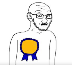 Fell for it again blank badge Meme Template