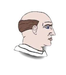 Centrist chad Meme Template