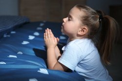 Little Girl Praying Prayer Christian Jesus God Meme Template