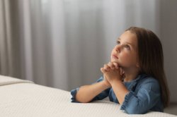 Little Girl Praying Prayer Christian Jesus God Meme Template