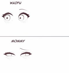 waifu vs. mommy eyes Meme Template