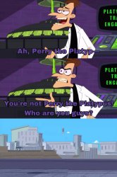Doofenshmitz meets What's Group? Meme Template