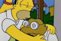 simpsons hombre topo beso Meme Template