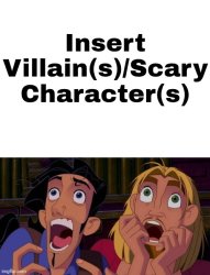 Tulio and Miguel are Scared of Who Meme Template
