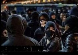 Antifa rioting Meme Template