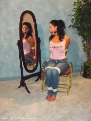 Tied up looking at mirror Meme Template