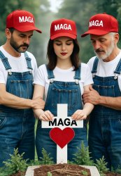 MAGA burying a child Measles Meme Template