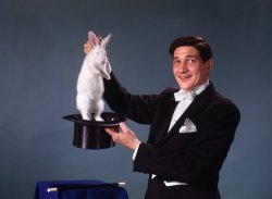 Magician with rabbit Meme Template