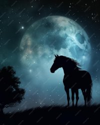 Horse at night Meme Template