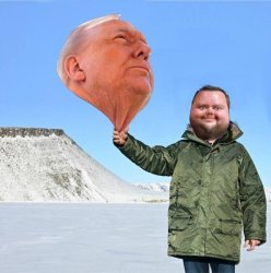 JD Vance Holding Trump Balloon Head Meme Template