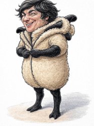 Javier milei sheep Meme Template