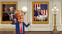Trump portraits Meme Template