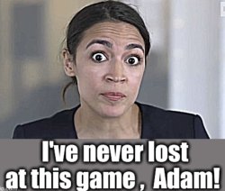 AOC NOT BLINKING Meme Template