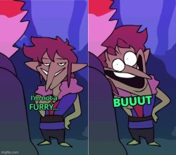 Gricko not a furry Meme Template