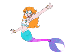 Mermaid Peach Meme Template
