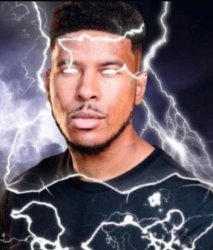 Guy with lightnings Meme Template