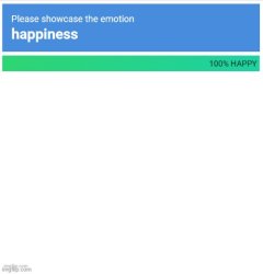 Please showcase the emotion Happiness Meme Template