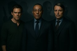 3 dark men Meme Template