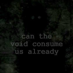 can the void consume us already Meme Template