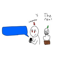 Imposter text Meme Template