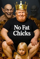 Donald Trump little blonde girl Satan gold Meme Template