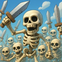Skeleton army from clash royale Meme Template