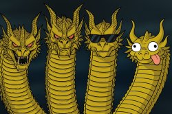 4 headed dragon Meme Template