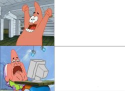 Patrick Happy vs Cringe Meme Template