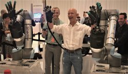 Jeff Bezos with Robotic Arms Meme Template