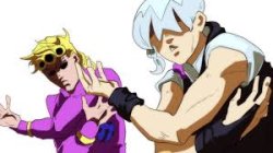 Jodio and Giorno vibing Meme Template