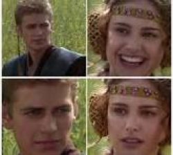 Padme and Anikin template Meme Template