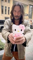 Keanu Hello Kitty Meme Template