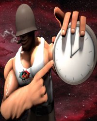 soldier with clock Meme Template