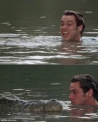 Jim Carrey Alligator Meme Template