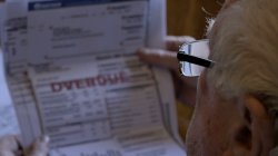 Old White Man MAGA looking at overdue bills Trump Meme Template