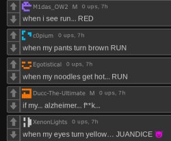 if my eyes turn red.. RUN Meme Template