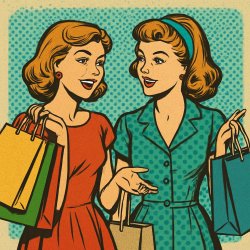 two girls shopping Meme Template