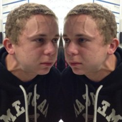 two boys staring intensely at each other Meme Template