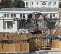 Trump Ballroom demolishing East Wing FLOTUS Meme Template
