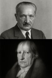 Heidegger explains to Hegel Meme Template