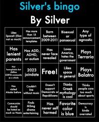 Silver's bingo Meme Template