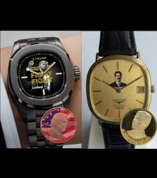 Donald Trump Saddam Hussein Coin Watch Comparison Meme Template