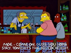 The Simpsons Moe Cockfight Meme Template